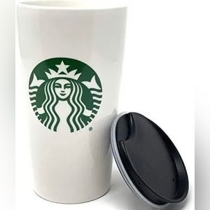 Last one! NEW Starbucks Classic Mermaid Green & White Tumbler Ceramic Coffee Mug